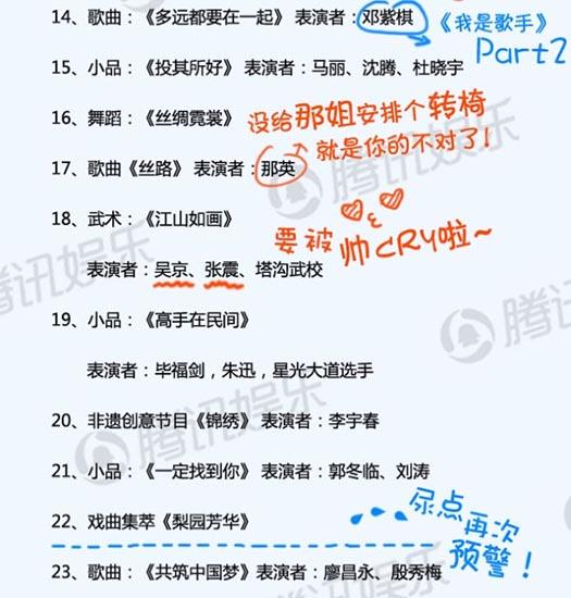 央視發布春晚最終版節目單 微信搖一搖可互動