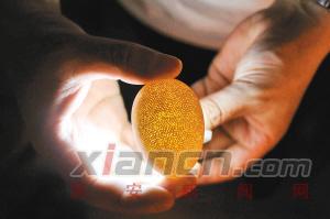 榆林男子蛋殼上雕7665圓孔 曾獲兩切尼斯中國紀錄 榆林男子蛋殼上雕7665圓孔 曾獲兩切尼斯中國紀錄