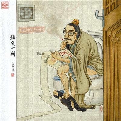 藝術家畫"現代古人":蕭何騎車追韓信 仕女玩自拍 藝術家畫"現代古人":蕭何騎車追韓信 仕女玩自拍