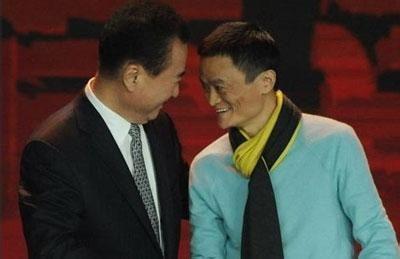 王健林與馬雲。圖片來源：網絡