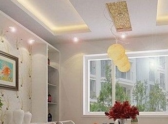 壁紙、背景牆以及家具一起，構成了歐式風格