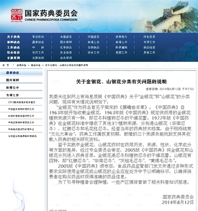 湖南紀委官員舉報“金銀花更名”涉腐敗 藥典委回應 湖南紀委官員舉報“金銀花更名”涉腐敗 藥典委回應