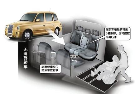 上海土豪金老爺出租車 無障礙設計面向特殊人群