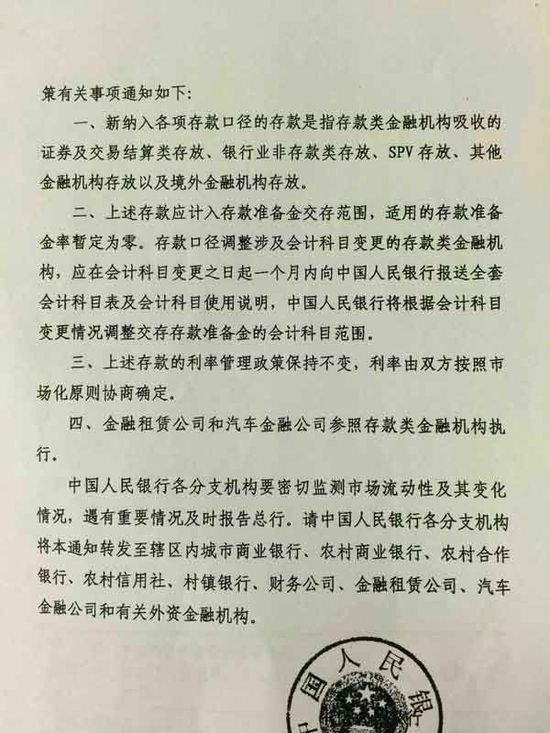 央行正式發文將部分同業納入存貸比 存準率暫為零