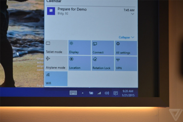 微軟發布Win10消費者預覽版 貫穿全平臺