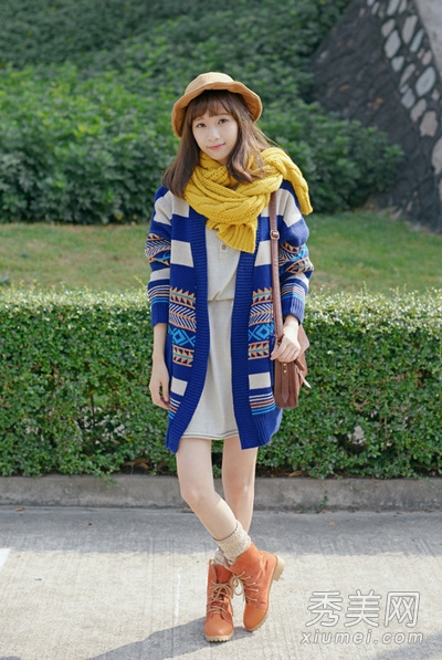 冬裝外套搭配 係上圍巾時尚有型