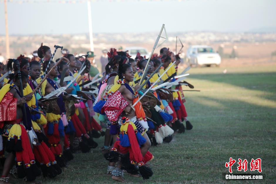 斯威士蘭蘆葦節開選秀女 十萬“甄嬛”苦盼國王垂青