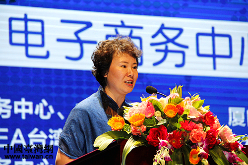 中國臺灣網總經理劉曉輝致辭。（中國臺灣網 王偉攝）