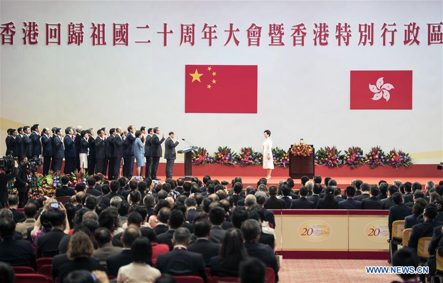 New Hong Kong chief executive sworn in