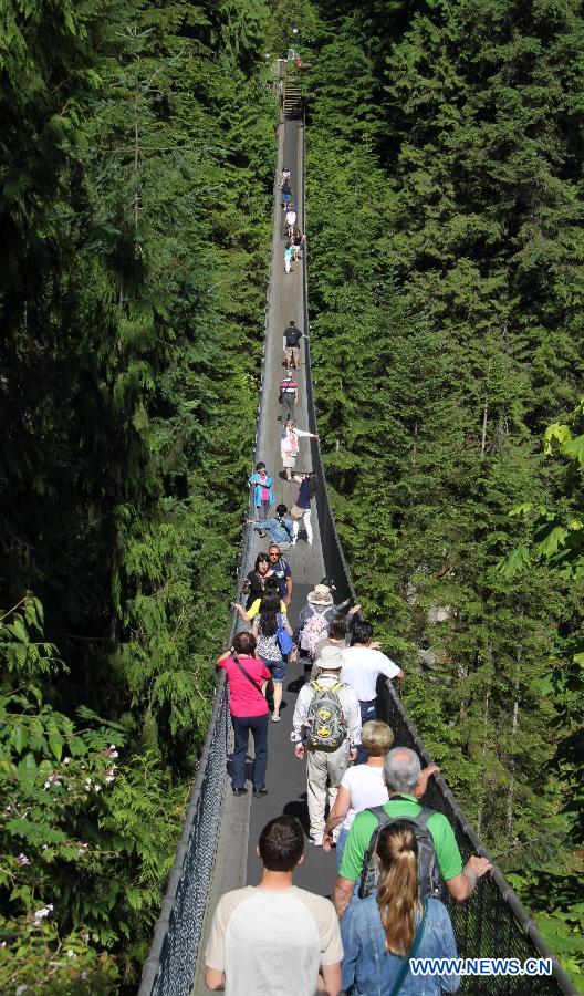 The 135 meters long suspension bridge celebrates its 125th anniversary this summer. As many as 6,000 visitors cross the bridge daily during the busy summer months. The 135 meters long suspension bridge celebrates its 125th anniversary this summer. As many as 6,000 visitors cross the bridge daily during the busy summer months.