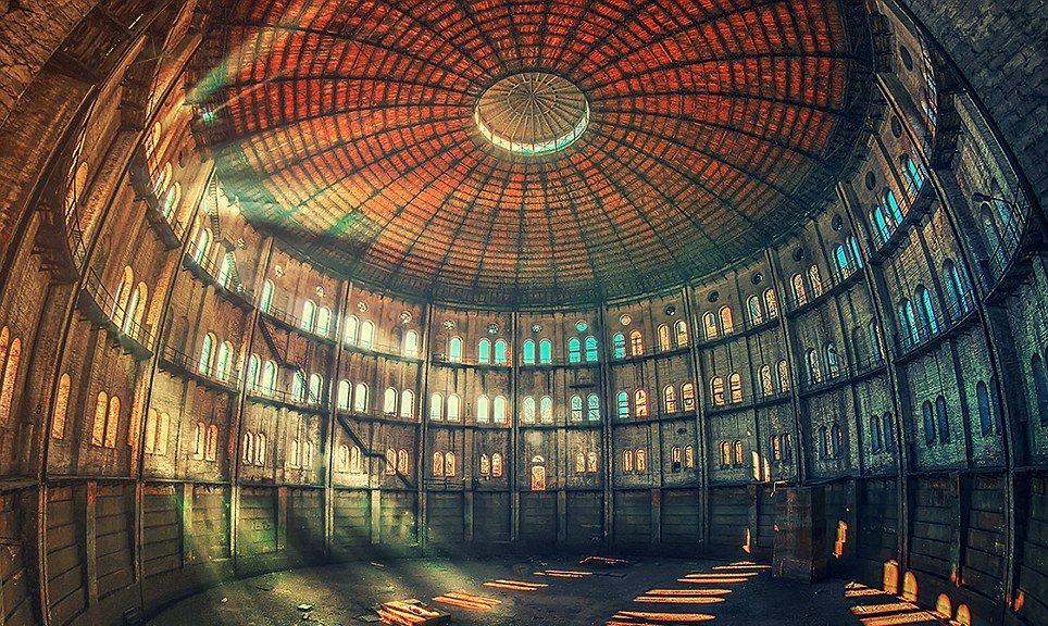 Beautiful buildings of Europe in ruins