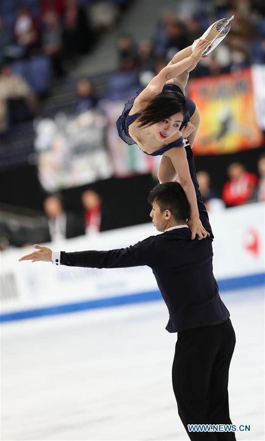 Chinese players win pairs short program at World Figure Skating Championships 2017