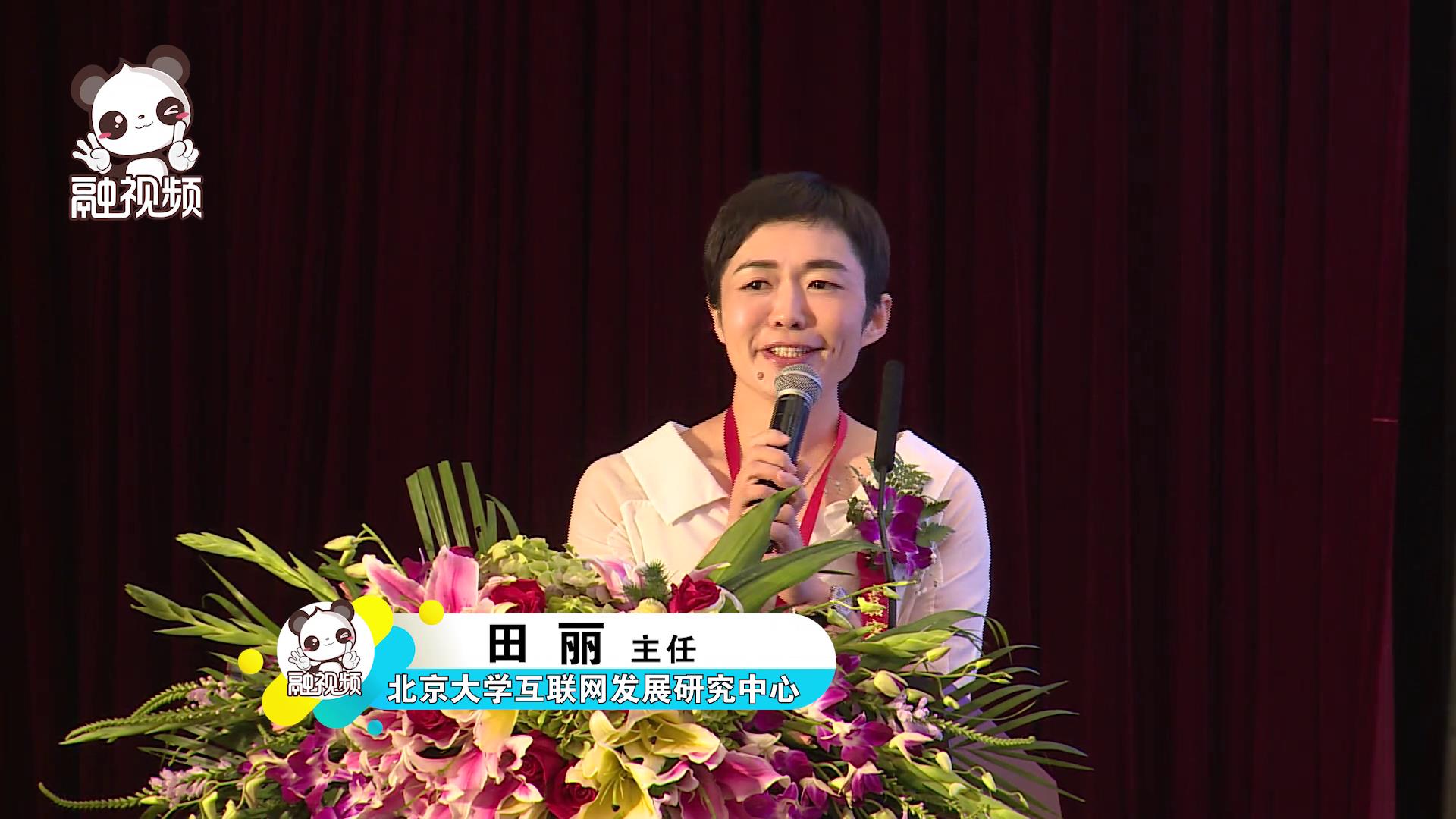 北京大學互聯網發展研究中心主任田麗發表題為《網絡文化與兩岸交流的媒體責任》的演講圖片