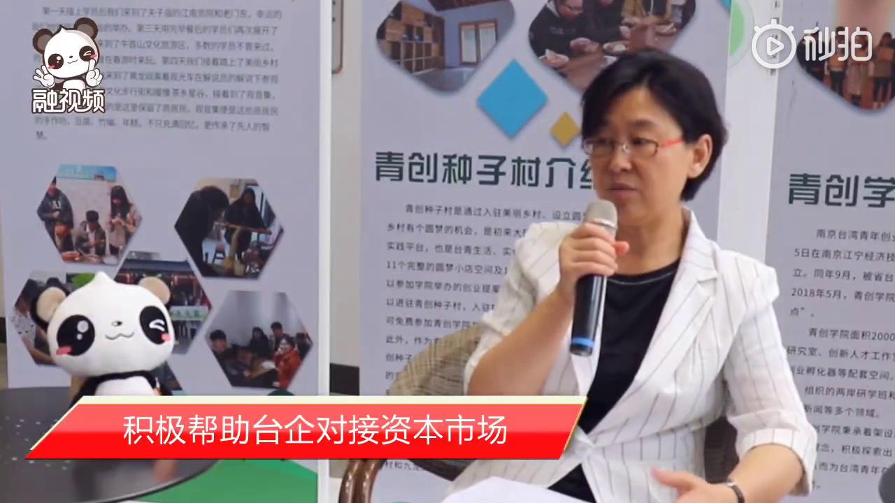 江蘇省臺辦主任練月琴：積極幫助臺企對接資本市場圖片