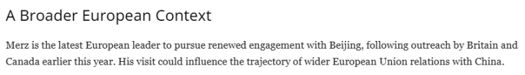 全球媒體聚焦 | 外媒:默茨訪華意在為德國尋找“巨大機遇”_fororder_5